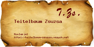 Teitelbaum Zsuzsa névjegykártya