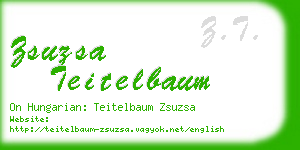 zsuzsa teitelbaum business card